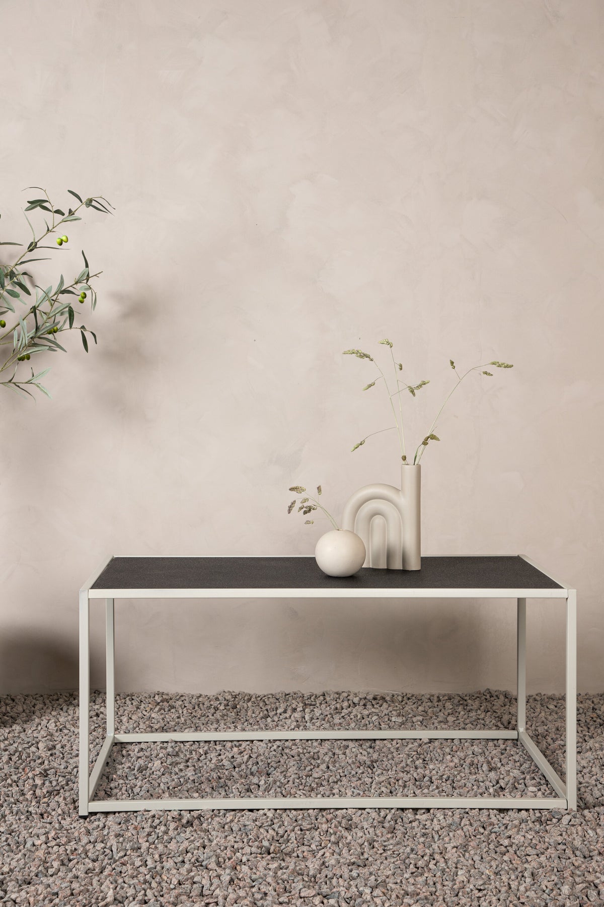 Siaton sofabord - 110 × 60 cm - beige, grå - billede 17