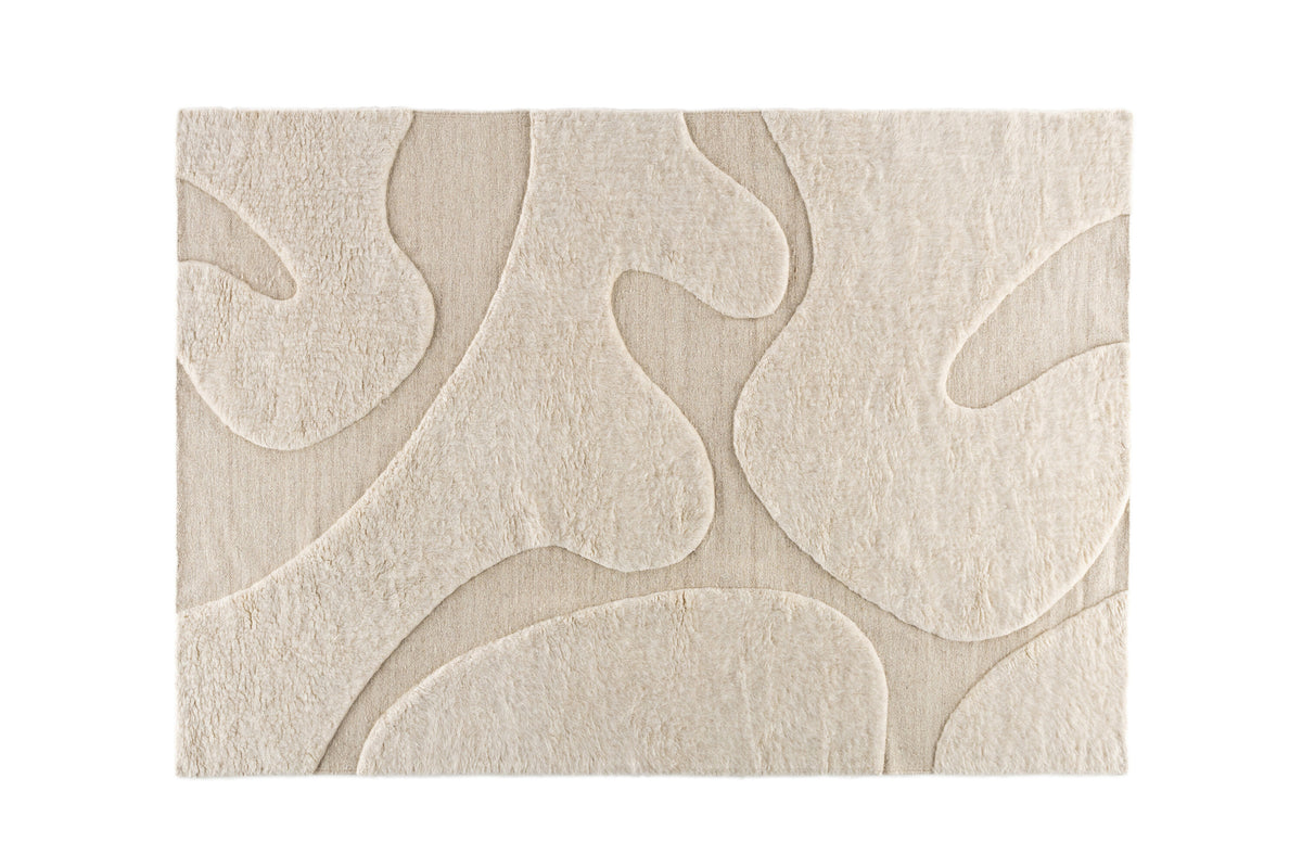 Boone gulvtæppe - 230 × 160 cm - beige - billede 1