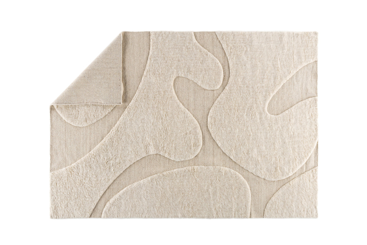 Boone gulvtæppe - 230 × 160 cm - beige - billede 2