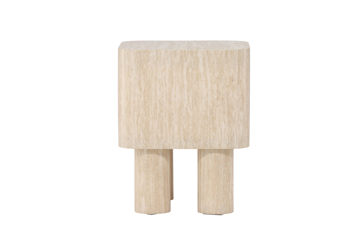 Klirou sidebord - 40 × 40 cm - beige - billede 10