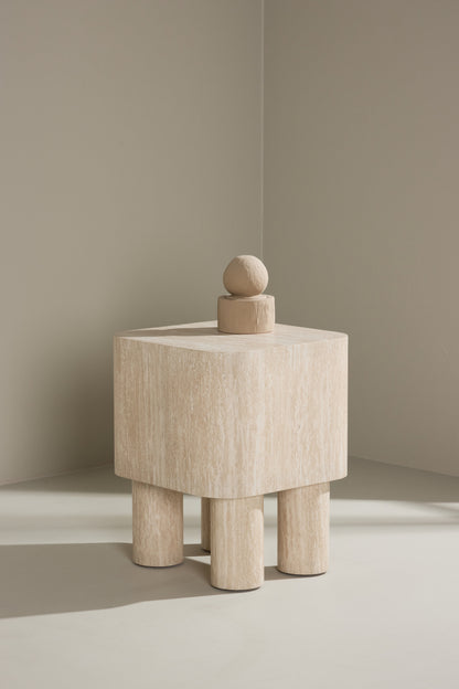 Klirou sidebord - 40 × 40 cm - beige - billede 17