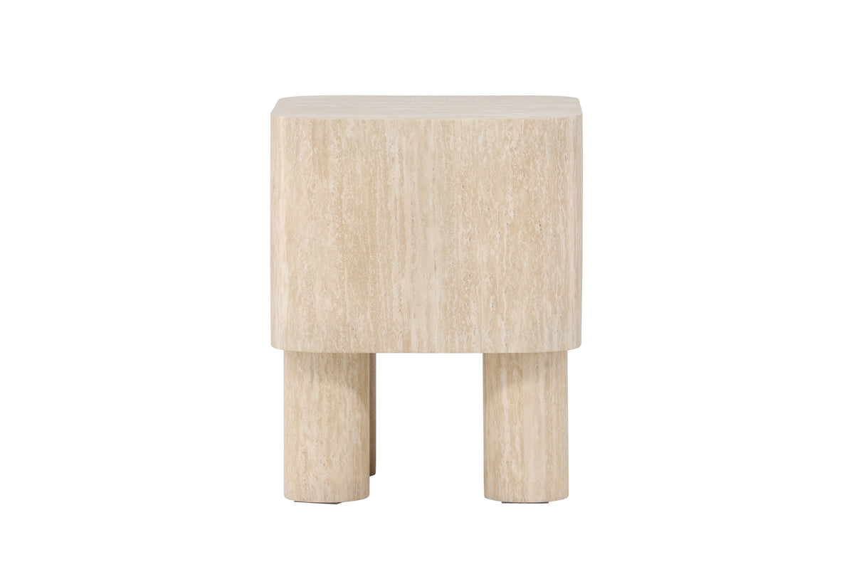 Klirou sidebord - 40 × 40 cm - beige - billede 1