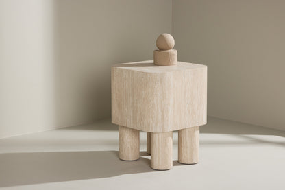 Klirou sidebord - 40 × 40 cm - beige - billede 13