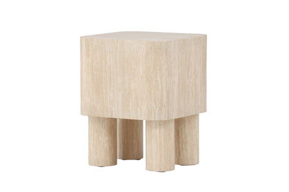 Klirou sidebord - 40 × 40 cm - beige - billede 2