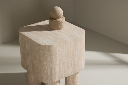 Klirou sidebord - 40 × 40 cm - beige - billede 14