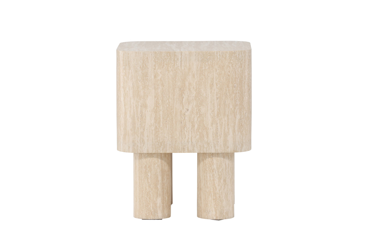 Klirou sidebord - 40 × 40 cm - beige - billede 4