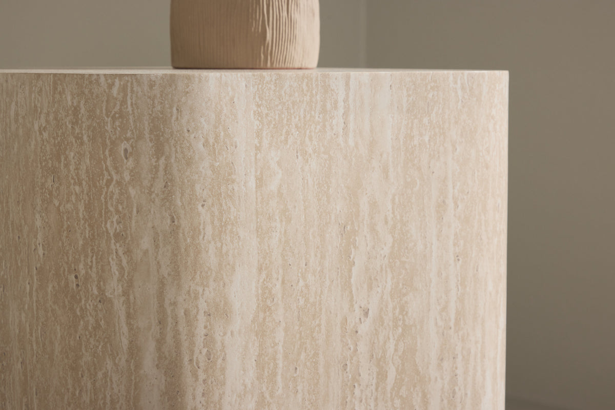 Klirou sidebord - 40 × 40 cm - beige - billede 15