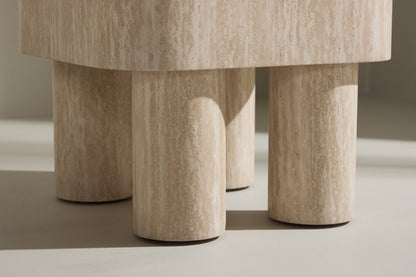 Klirou sidebord - 40 × 40 cm - beige - billede 16