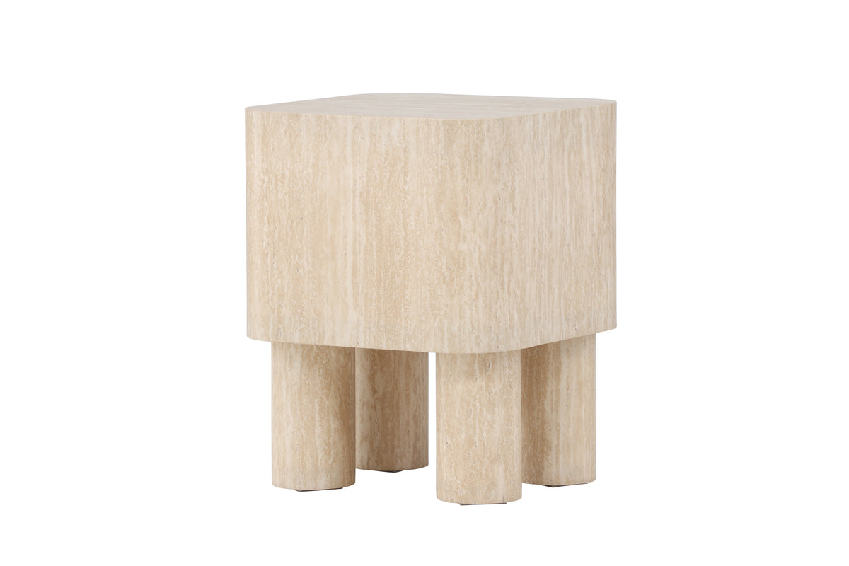Klirou sidebord - 40 × 40 cm - beige - billede 8