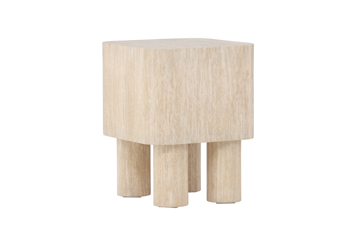 Klirou sidebord - 40 × 40 cm - beige - billede 9