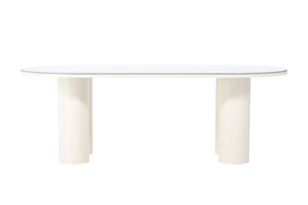 Havstenssund spisebord - 220 × 110 cm - hvid - billede 1