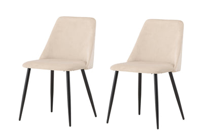 Night spisebordsstole - beige, sort - 2 stk. - billede 2
