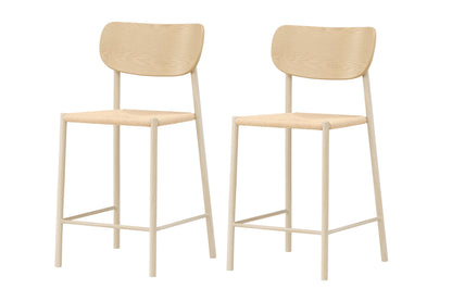 Polly barstol - beige, hvidpigmenteret - billede 2