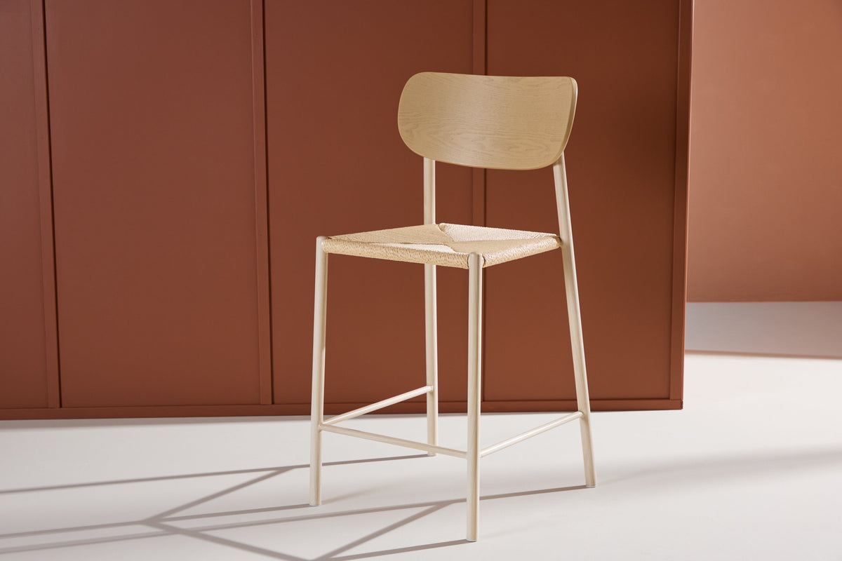 Polly barstol - beige, hvidpigmenteret - billede 14