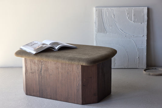 Todd Ottoman 59 x 42 x 88 Brun