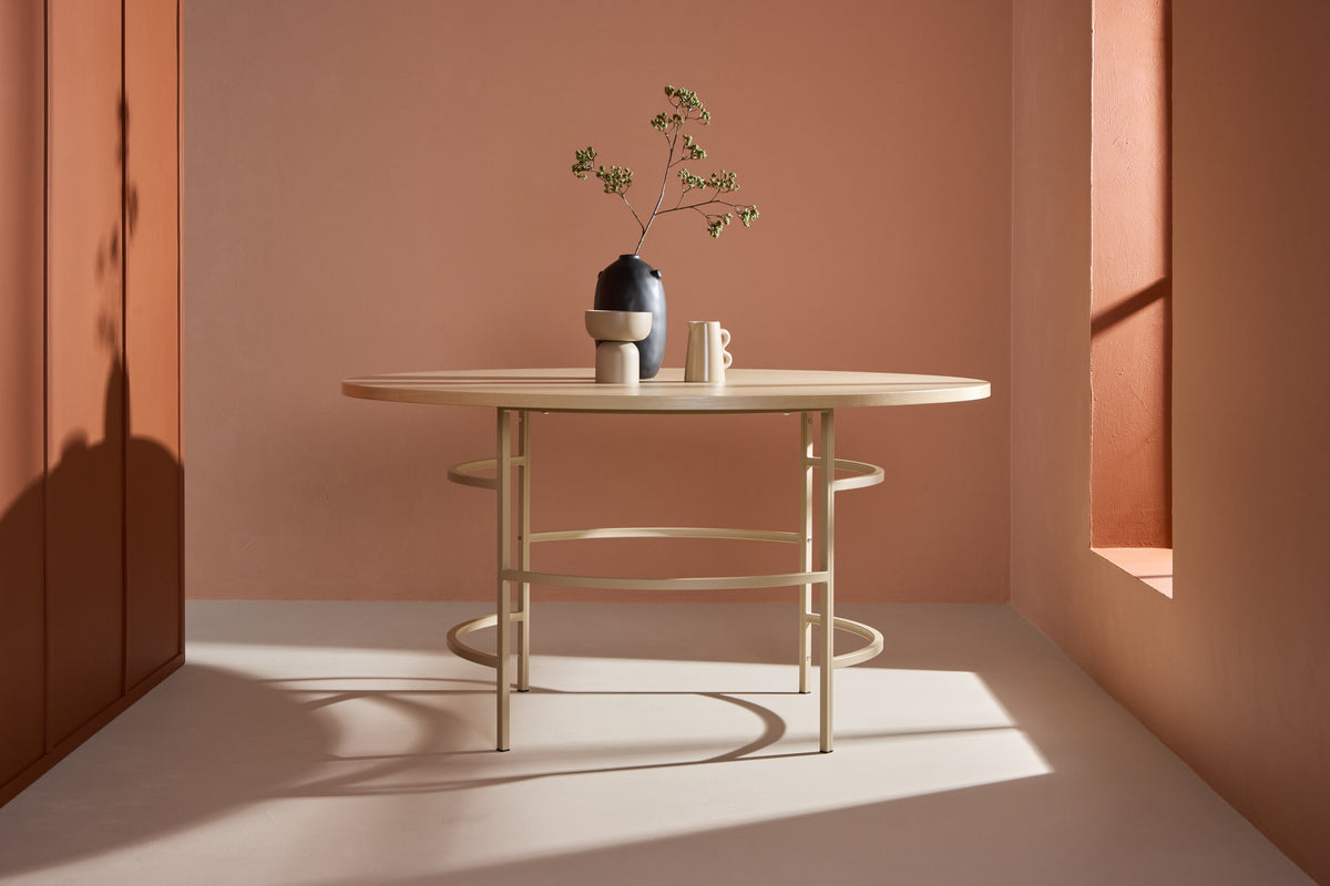 Copenhagen rundt spisebord - Ø140 cm - beige, hvidpigmenteret - billede 13