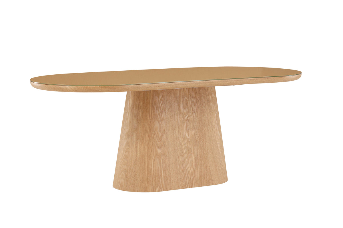 Castor ovalt spisebord - 200 × 90 cm - natur - billede 12