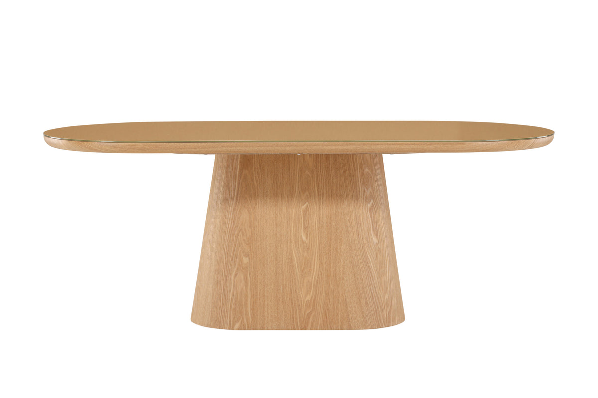 Castor ovalt spisebord - 200 × 90 cm - natur - billede 1