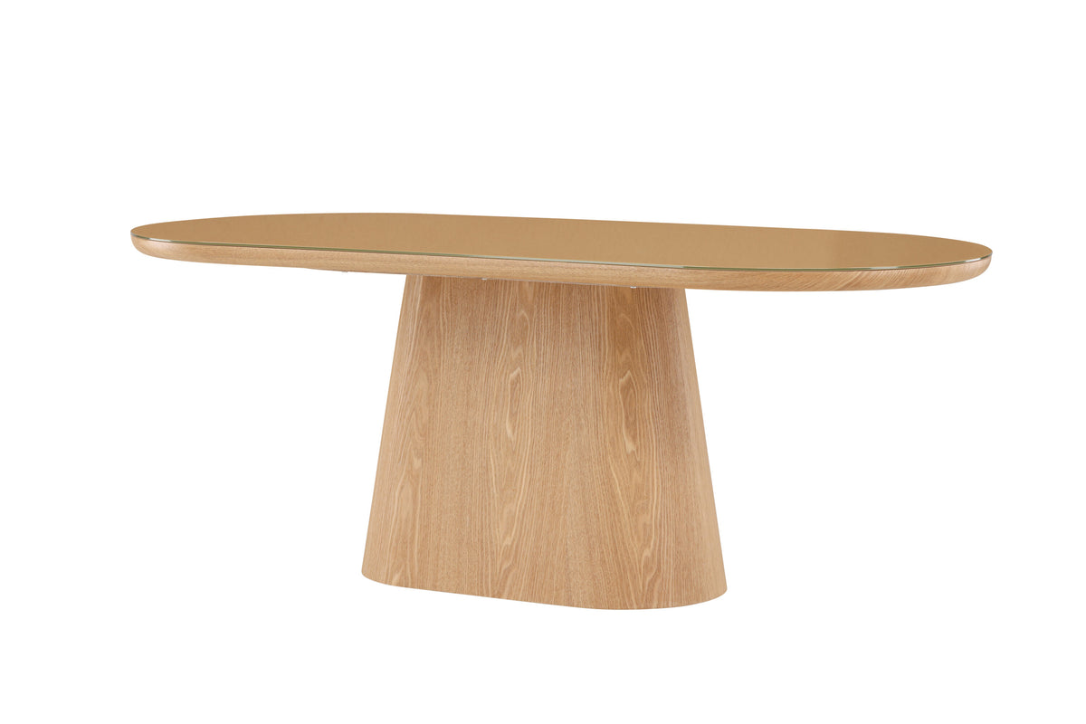 Castor ovalt spisebord - 200 × 90 cm - natur - billede 2