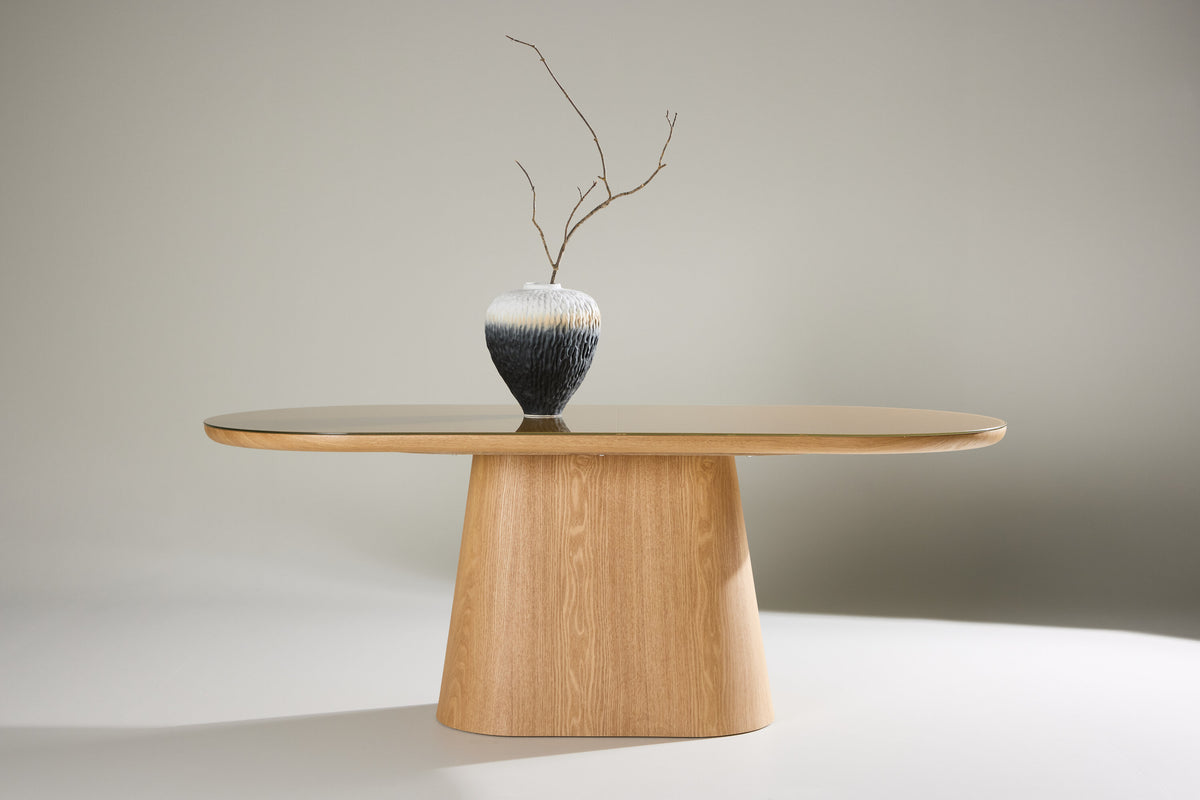 Castor ovalt spisebord - 200 × 90 cm - natur - billede 14