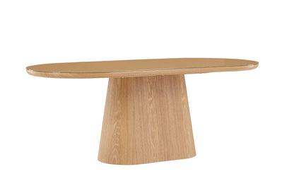 Castor ovalt spisebord - 200 × 90 cm - natur - billede 6