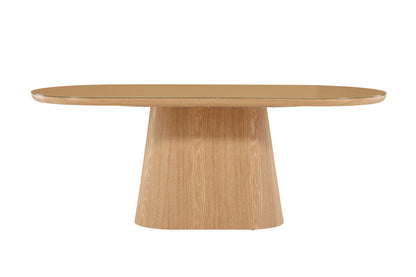 Castor ovalt spisebord - 200 × 90 cm - natur - billede 7