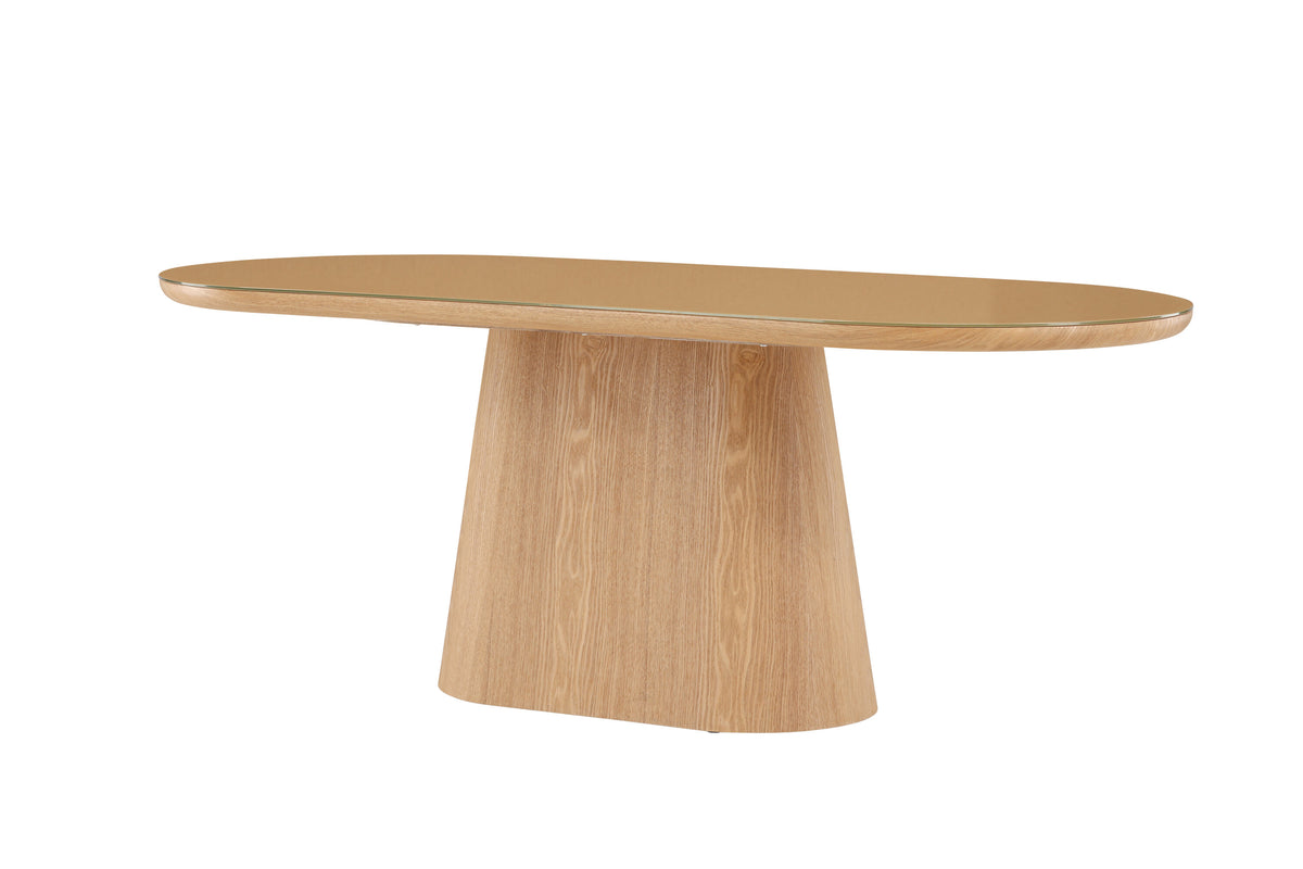 Castor ovalt spisebord - 200 × 90 cm - natur - billede 8