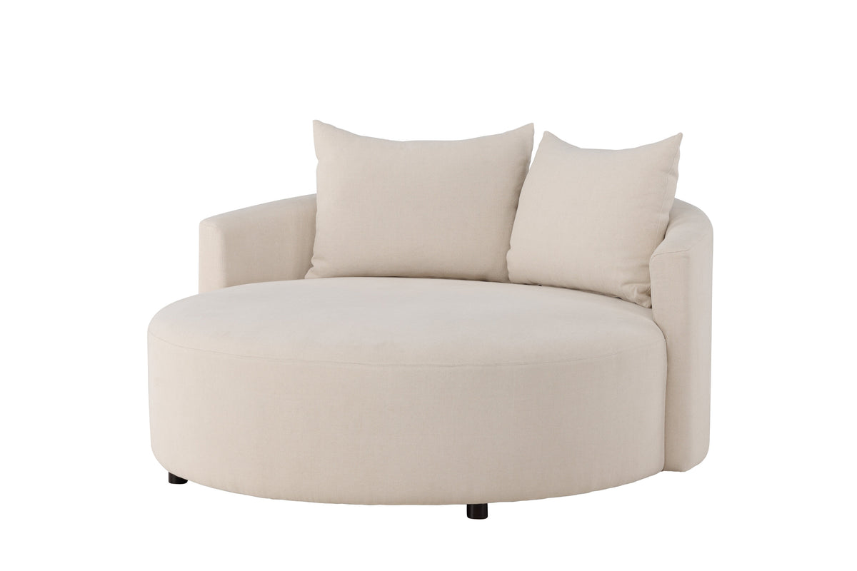 Kelso 3-personers sofa - beige, sort - billede 2