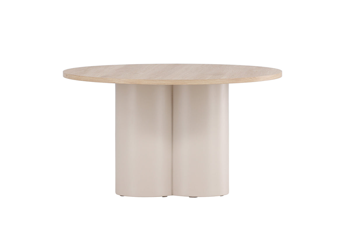 Olivia sofabord - Ø80 cm - beige, hvidpigmenteret - billede 11