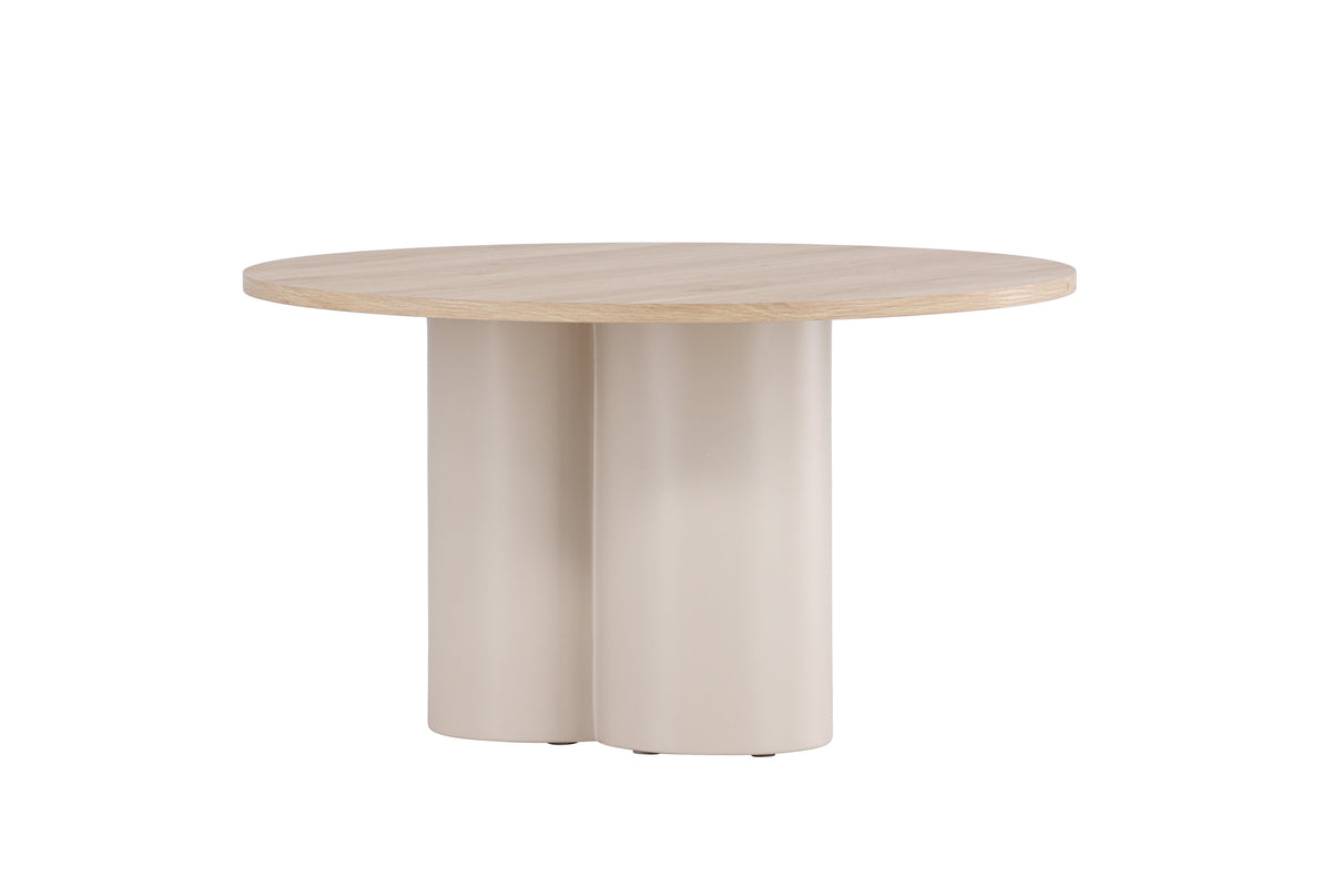 Olivia sofabord - Ø80 cm - beige, hvidpigmenteret - billede 12