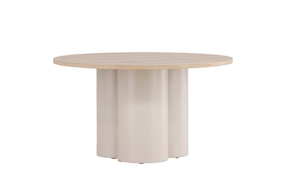 Olivia sofabord - Ø80 cm - beige, hvidpigmenteret - billede 1