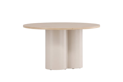Olivia sofabord - Ø80 cm - beige, hvidpigmenteret - billede 2