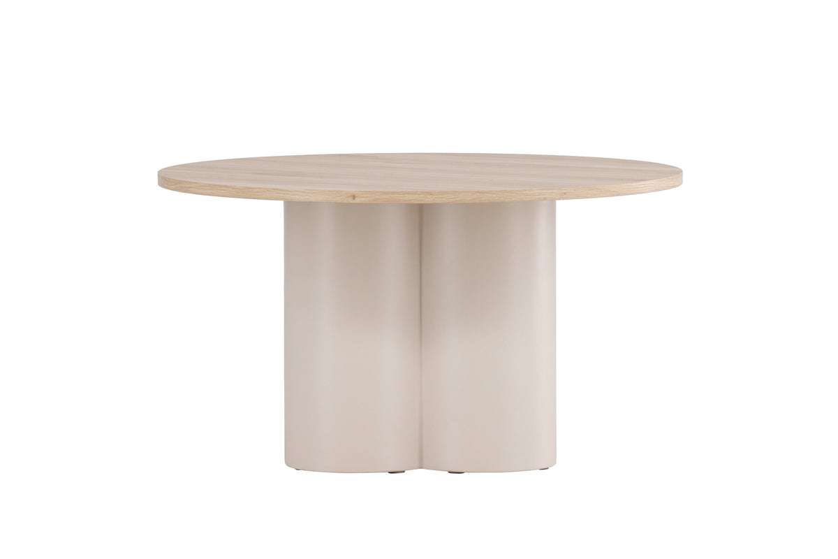 Olivia sofabord - Ø80 cm - beige, hvidpigmenteret - billede 3