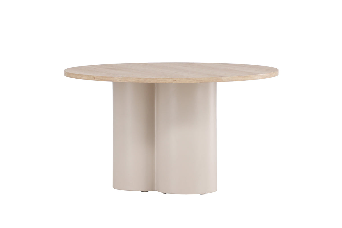 Olivia sofabord - Ø80 cm - beige, hvidpigmenteret - billede 4