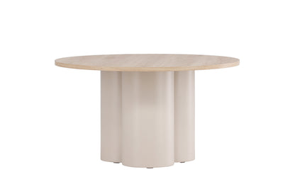Olivia sofabord - Ø80 cm - beige, hvidpigmenteret - billede 5