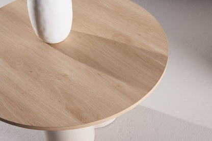 Olivia sofabord - Ø80 cm - beige, hvidpigmenteret - billede 15