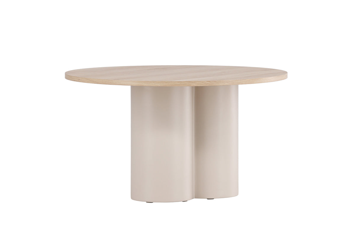 Olivia sofabord - Ø80 cm - beige, hvidpigmenteret - billede 6