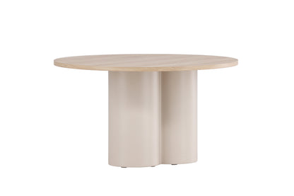 Olivia sofabord - Ø80 cm - beige, hvidpigmenteret - billede 6