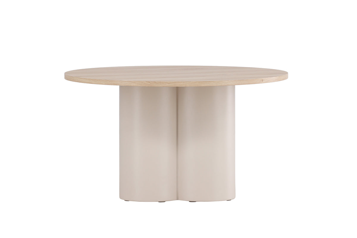 Olivia sofabord - Ø80 cm - beige, hvidpigmenteret - billede 7