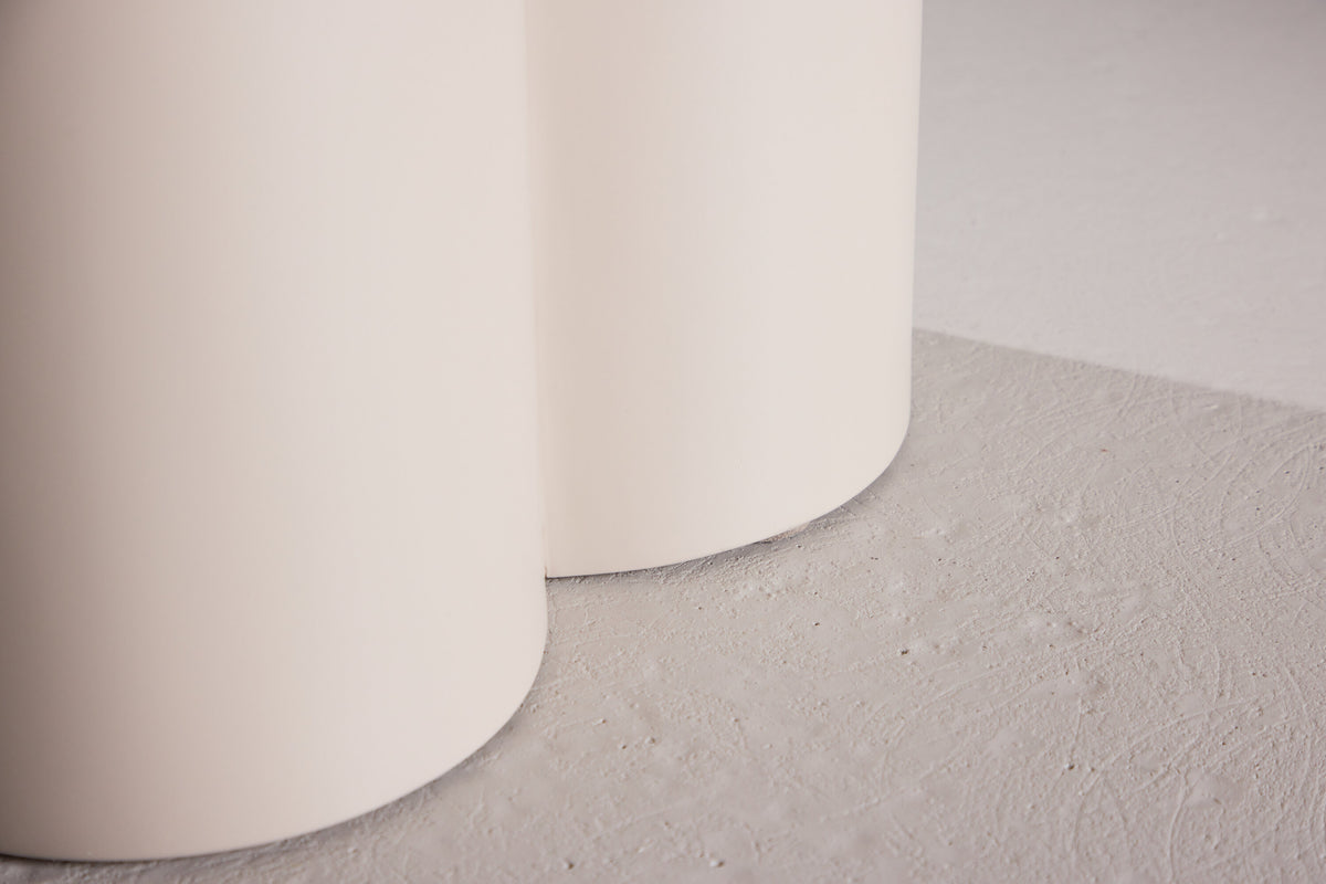 Olivia sofabord - Ø80 cm - beige, hvidpigmenteret - billede 16
