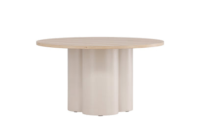 Olivia sofabord - Ø80 cm - beige, hvidpigmenteret - billede 9