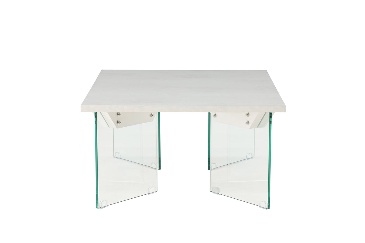 Ester sofabord - 120 × 80 cm - transparent, hvid - billede 10