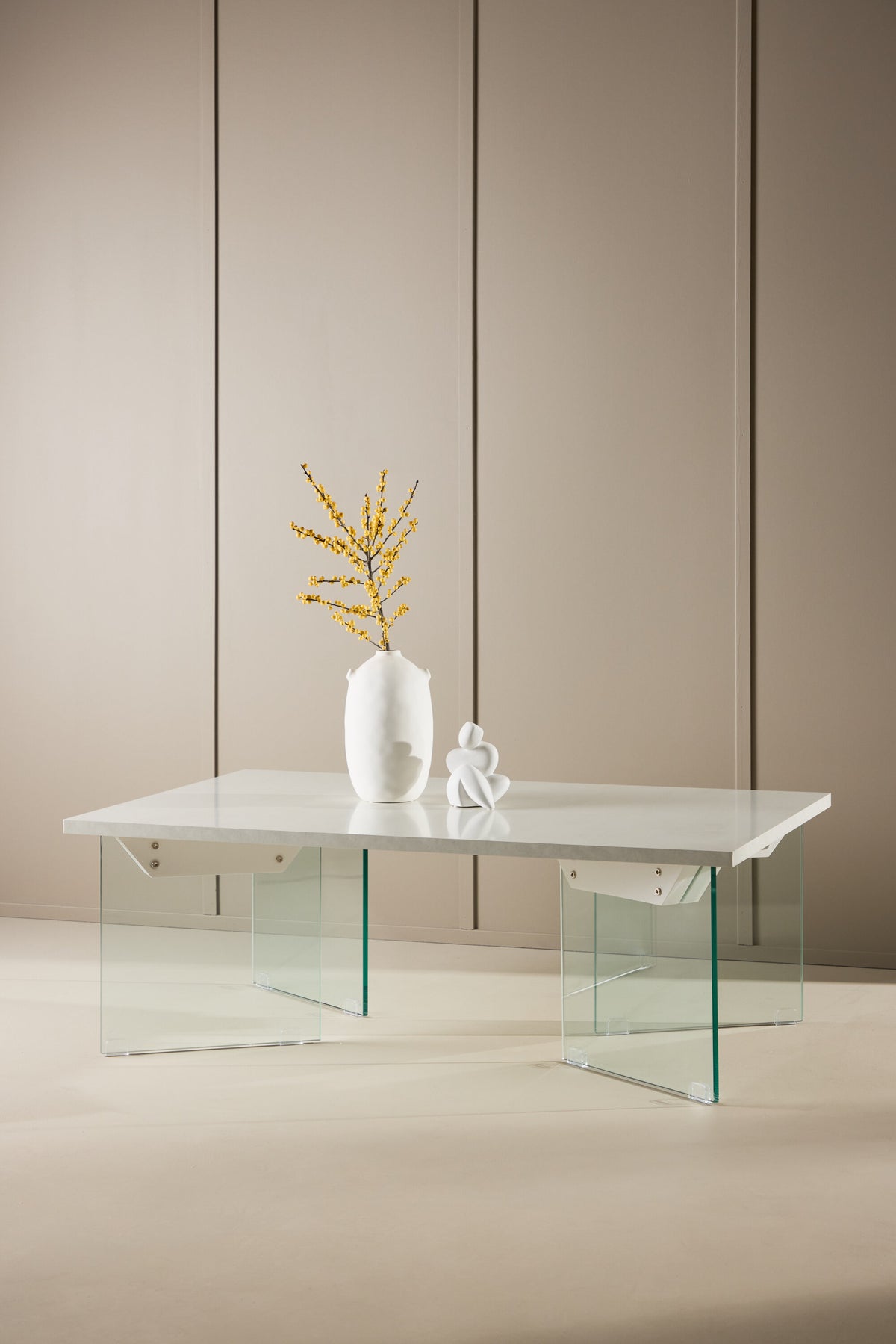 Ester sofabord - 120 × 80 cm - transparent, hvid - billede 18
