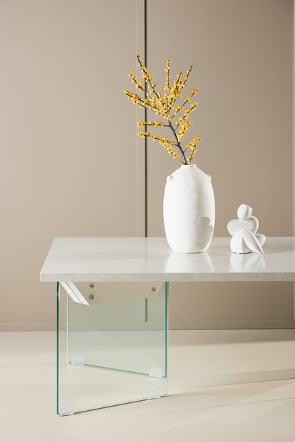 Ester sofabord - 120 × 80 cm - transparent, hvid - billede 19