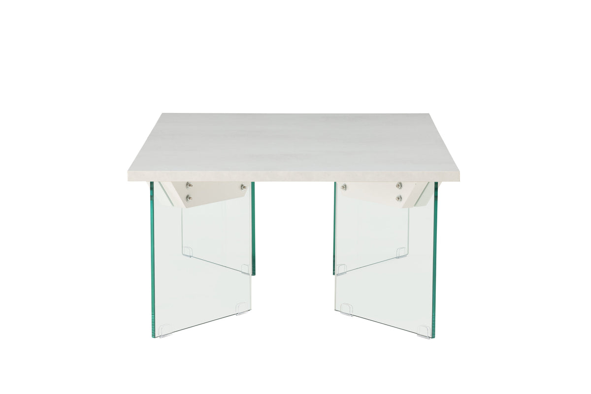 Ester sofabord - 120 × 80 cm - transparent, hvid - billede 4