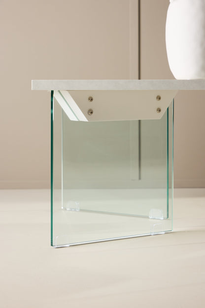 Ester sofabord - 120 × 80 cm - transparent, hvid - billede 20