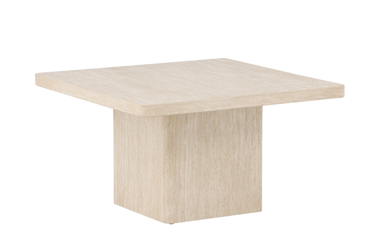 Qvart sofabord - 80 × 80 cm - beige - billede 12