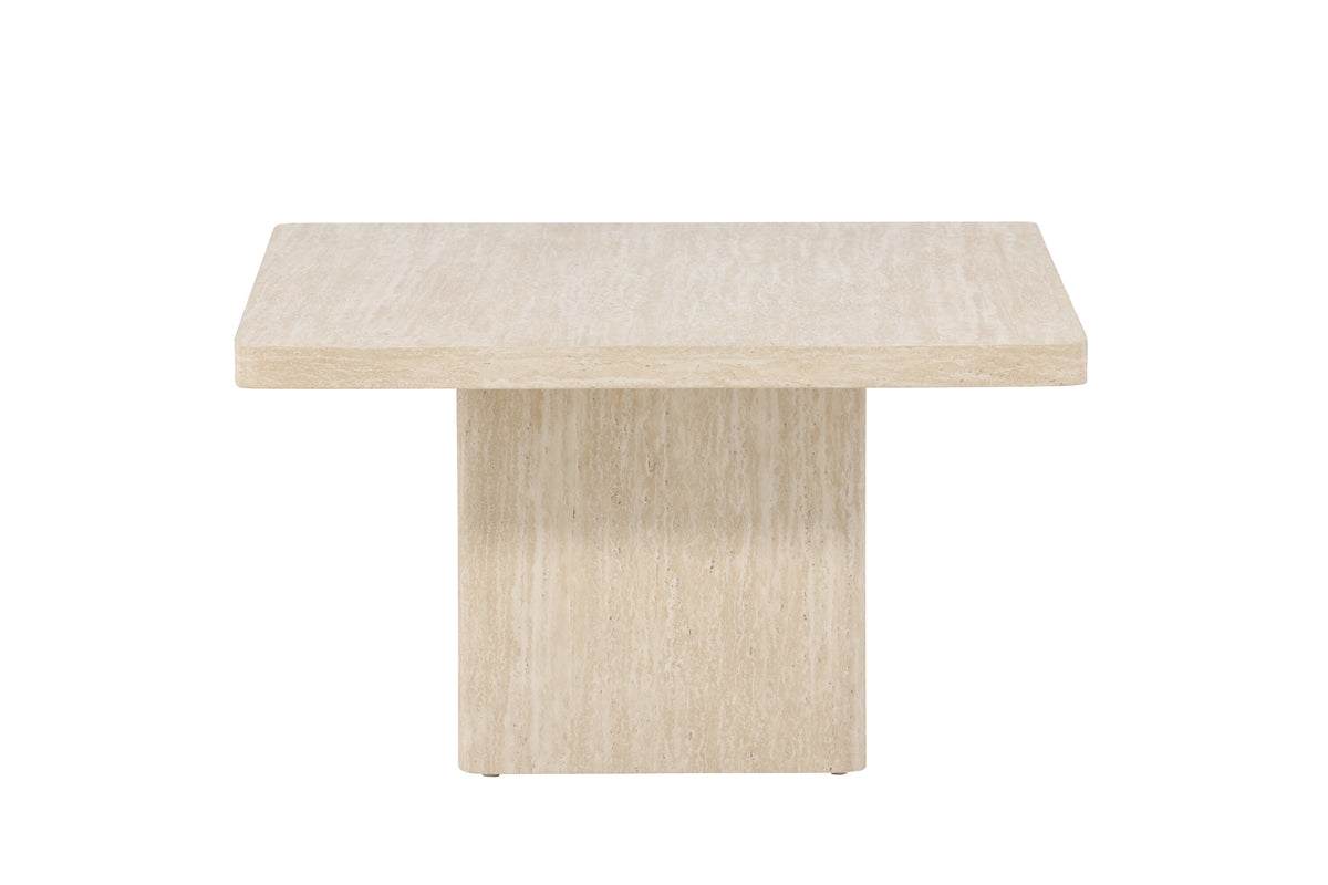 Qvart sofabord - 80 × 80 cm - beige - billede 1