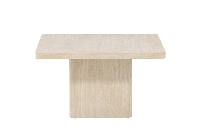 Qvart sofabord - 80 × 80 cm - beige - billede 1