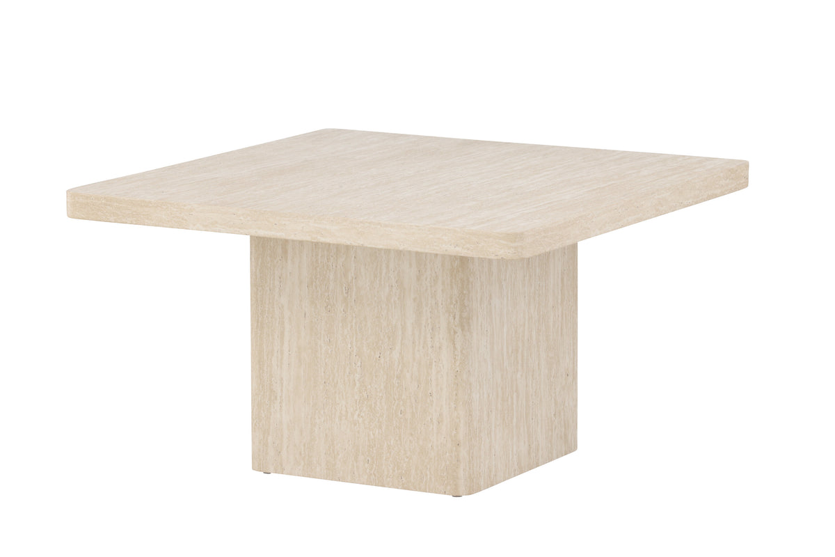 Qvart sofabord - 80 × 80 cm - beige - billede 2